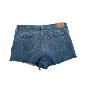 Levi's 33 mid length denim short fray raw hem SH2 2532